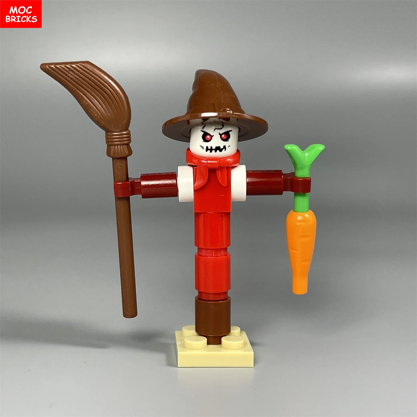 MOC Bricks Scarecrow Town Series Field Farm Accessorie City Model Educational Building Blocks Toys for Children