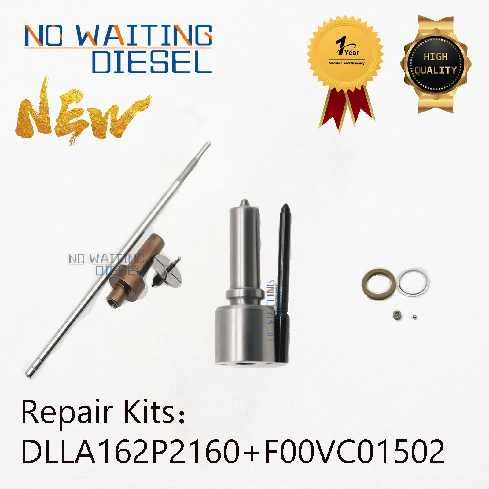 

DLLA162P2160 Injector Nozzle F00VC01502 Valve Repair Kit 03L130277J For Injection 0445110369 0445110689 0445110646 0445110647