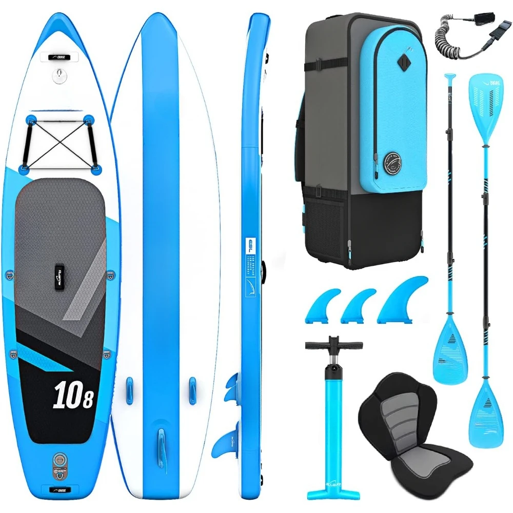 

Stand Up Inflatable Paddle Board Stable Design Non-Slip Design with Fibreglass Paddle & Accessories Multiple Sizes for Adults