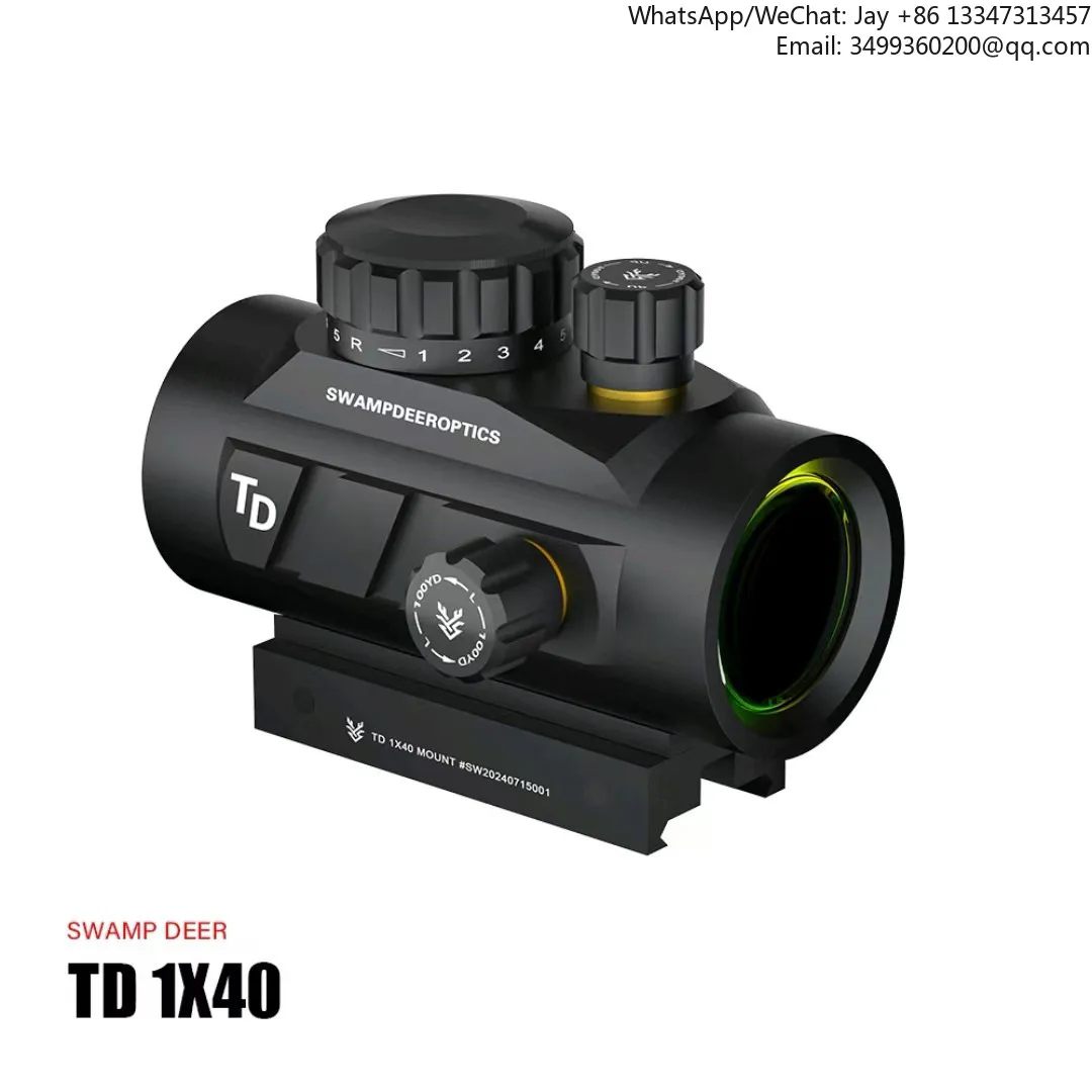 

TD1X40 red dot holographic red and green five-speed light large field of view sight adjustable metal model slingshot