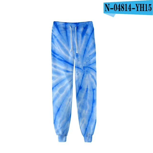 Herren-Jogginghose in Blau mit Swirl-Tie-Dye-Muster, Kordelzug, elastische Bündchen, lockere Passform, lässiger Streetwear-Look, ideal für Sport und den Alltag. – Detail 18