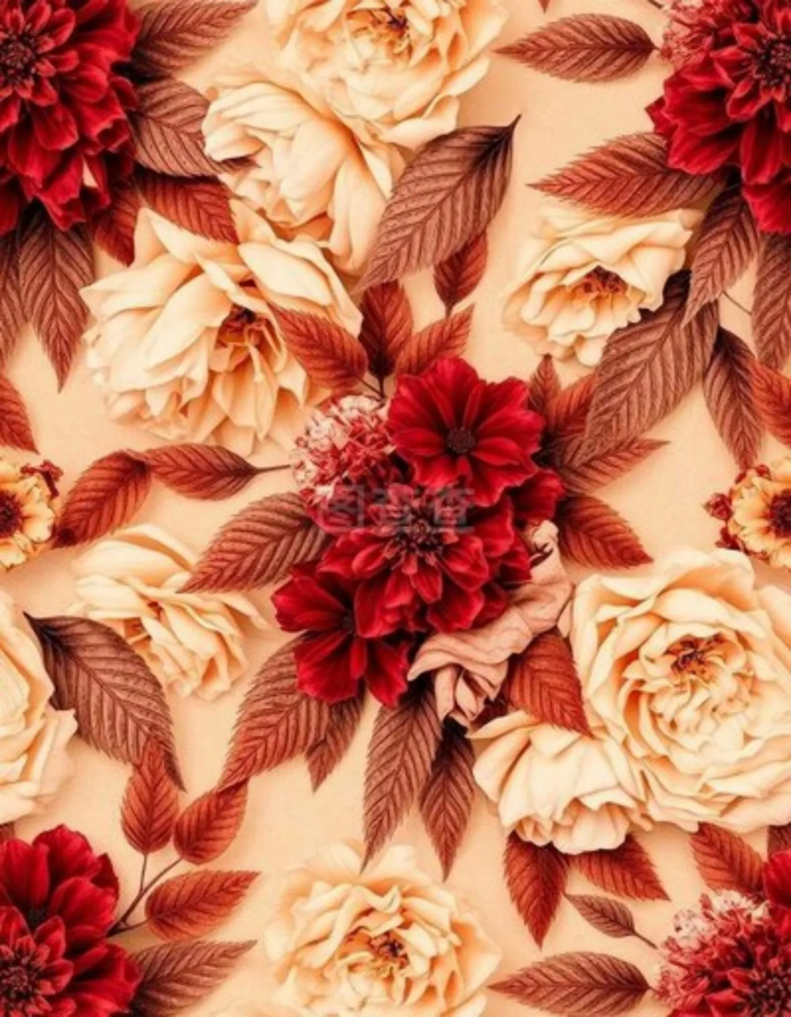 300374-Romantic Floral Hand Paint By Numbers Home Decoration Art