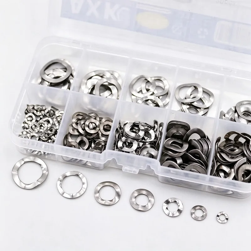 304 Stainless Steel Wave Washer Wave Crest Type Spring Gasket M3 M4 M5 M6 M8 M10 M12 M16 M19 M23 M25 M27 M31 M39 M41 M51