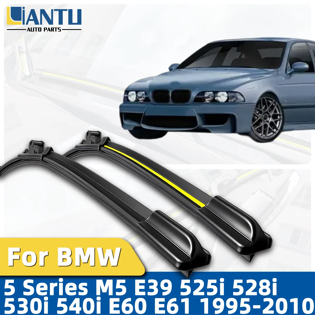 2 Stück Auto-Scheibenwischer für BMW 5er Serie M5 E39 525i 528i 530i 540i E60 E61 1995-2010 Frontscheibenwischer Premium Zubehör