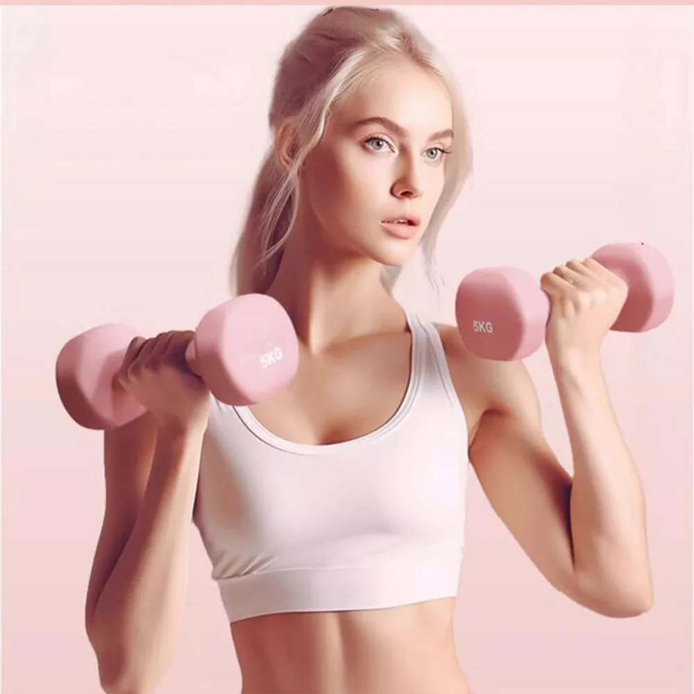 Women Dumbbells Fitness Household Equipment Colour Fitness Strength Exercise At Home Gym Equipment