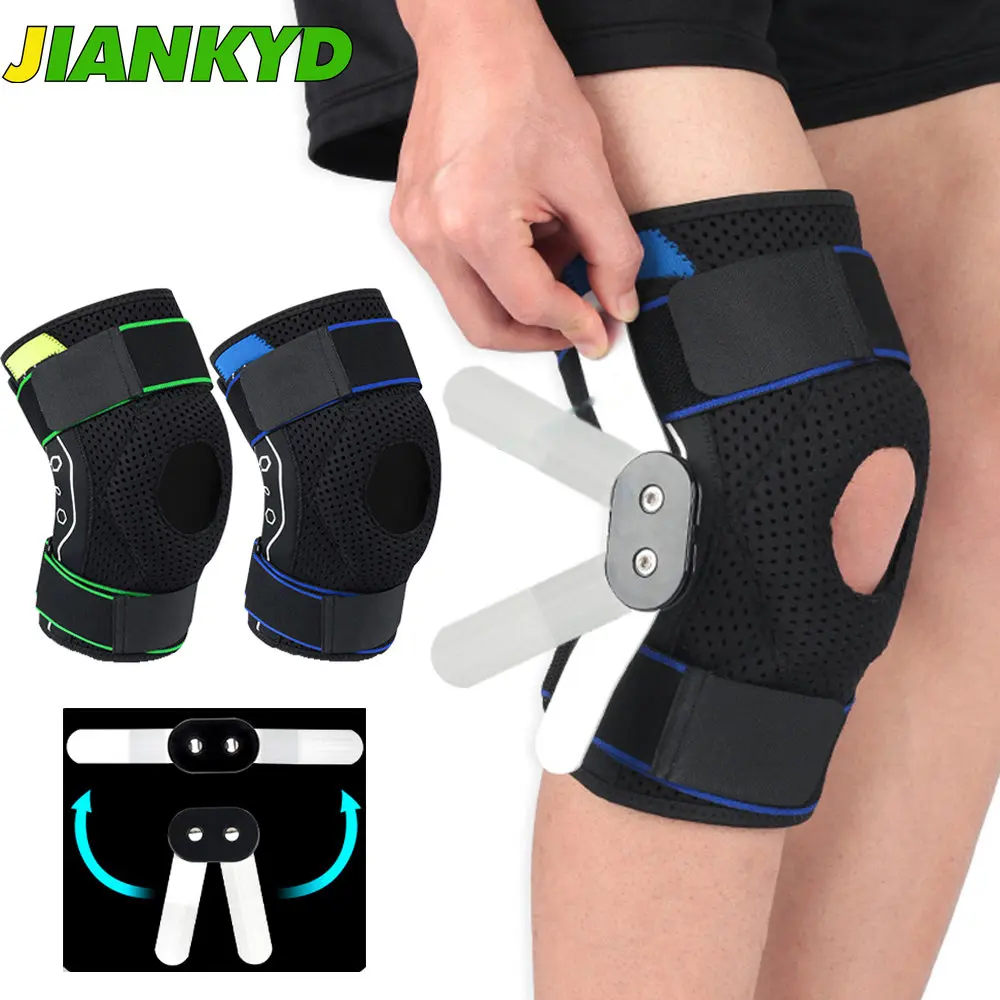 1Pcs Hinged Knee Brace Support with Strap & Side Patella Stabilizers for Arthritis, Meniscus Tear, ACL, MCL Running & Recovery