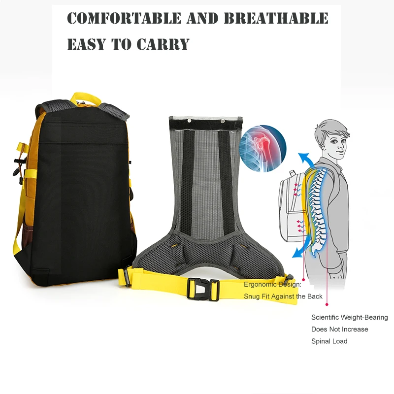 Outdoor wandelen bergbeklimmen tas met grote capaciteit en afneembare draagbeugel Camping reistas voor mannen en vrouwen