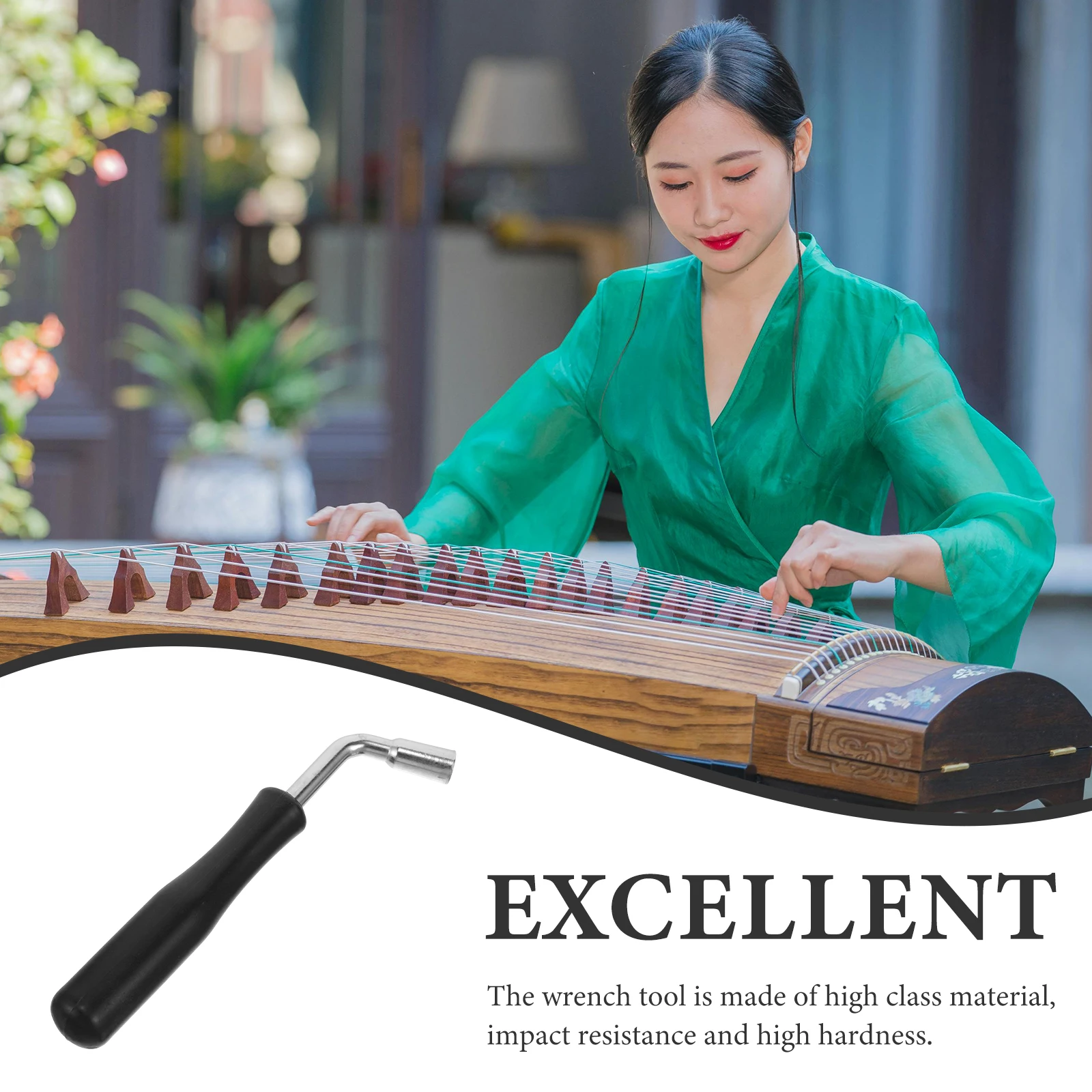 

Dulcimer Tone Wrench High-Class Alloy Metal Piano Spanner Tool Professional Guzheng Wrench Impact Resistant Hardness Rustproof