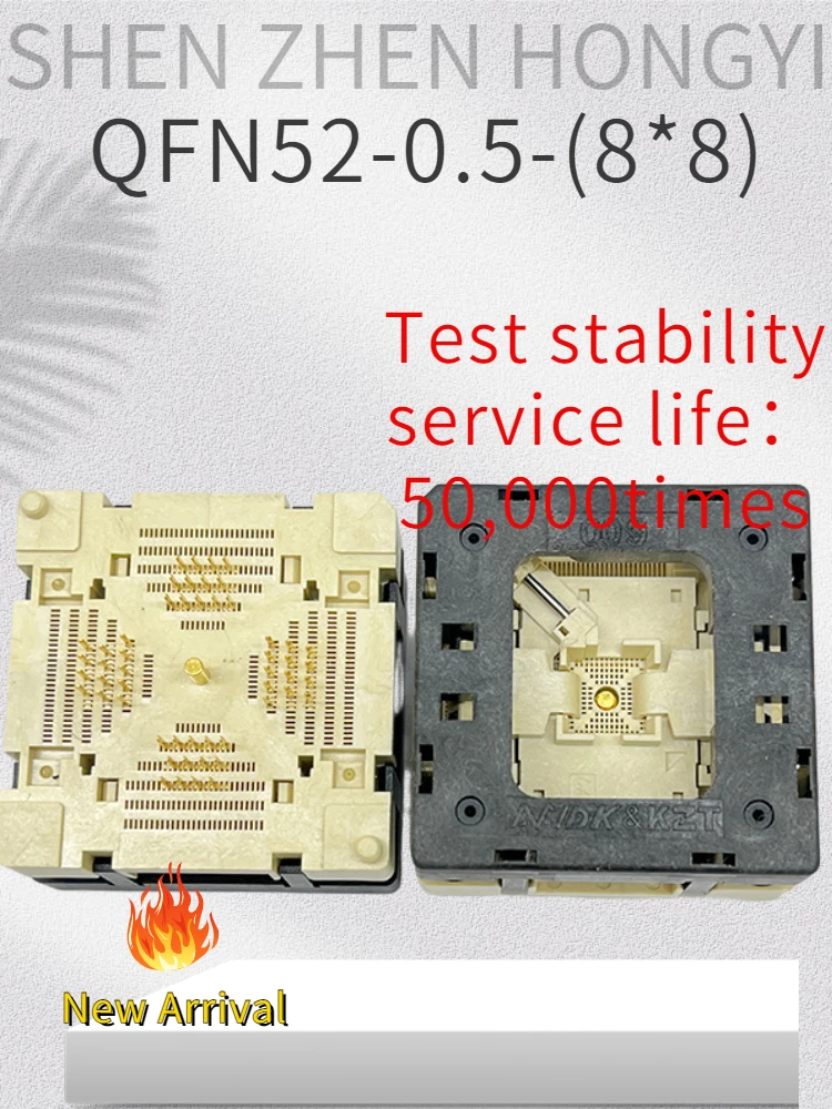 QFN52 Electronic device socket  Programmer Adapter Socket 0.5mm IC PIN PITCH Prise Size 68X8mm Socket Converter Module