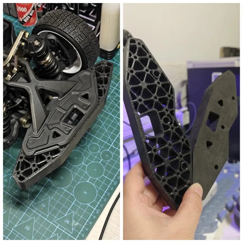 For RLAARLO 1/7 Mitsubishi EVO Rally Slevo-07 Shock Springs, Front Bumper Guard, Side Skirts & Decal Graphics Upgrade Parts