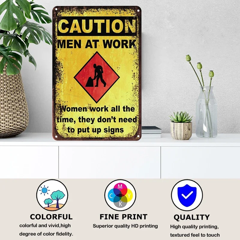 علامة معدن القصدير تحذير لوحة خمر ، شعار تحذير ، ملصقات الرجعية ، لوحة معدنية ، علامات الباب ، ديكور جدار المنزل ، المصنع #3