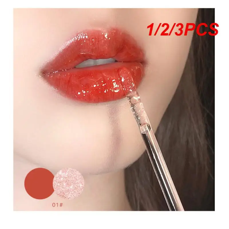 

1/2/3PCS Glitter Lip Gloss Lip Nourishing Hydrating Cosmetics Mirror Water Lip Gloss Liquid Lip Balm Lips Makeup Lip Oil