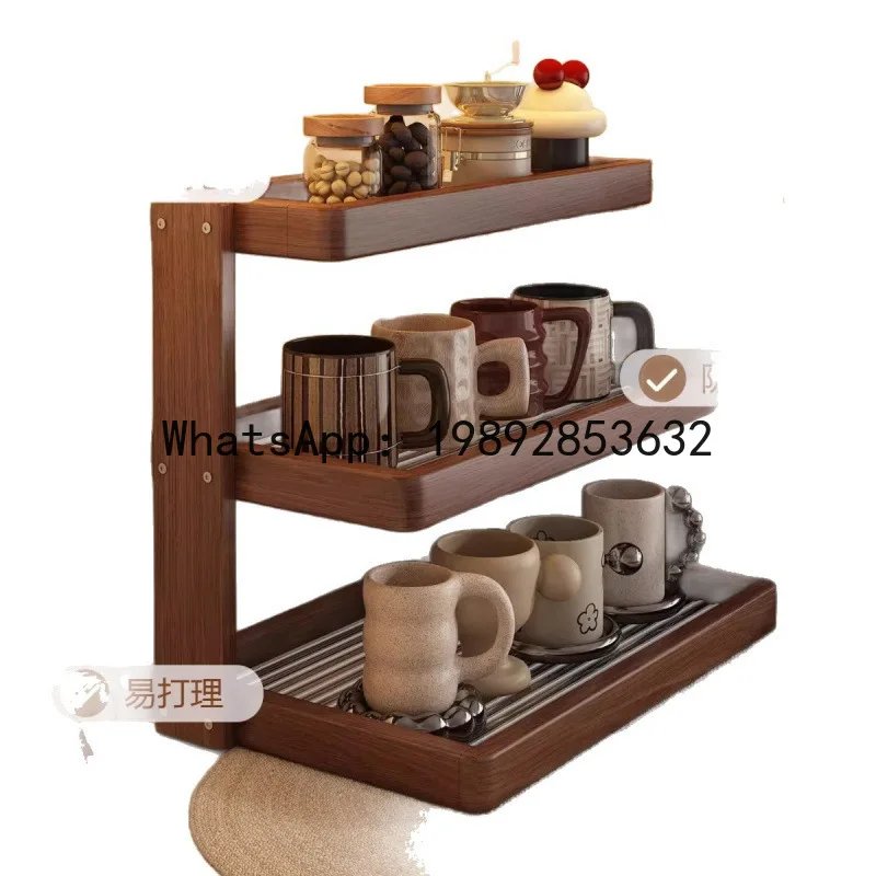 

X-21 solid wood cup holder, dining table rack, coffee cup, water tea glass, acrylic storage rack