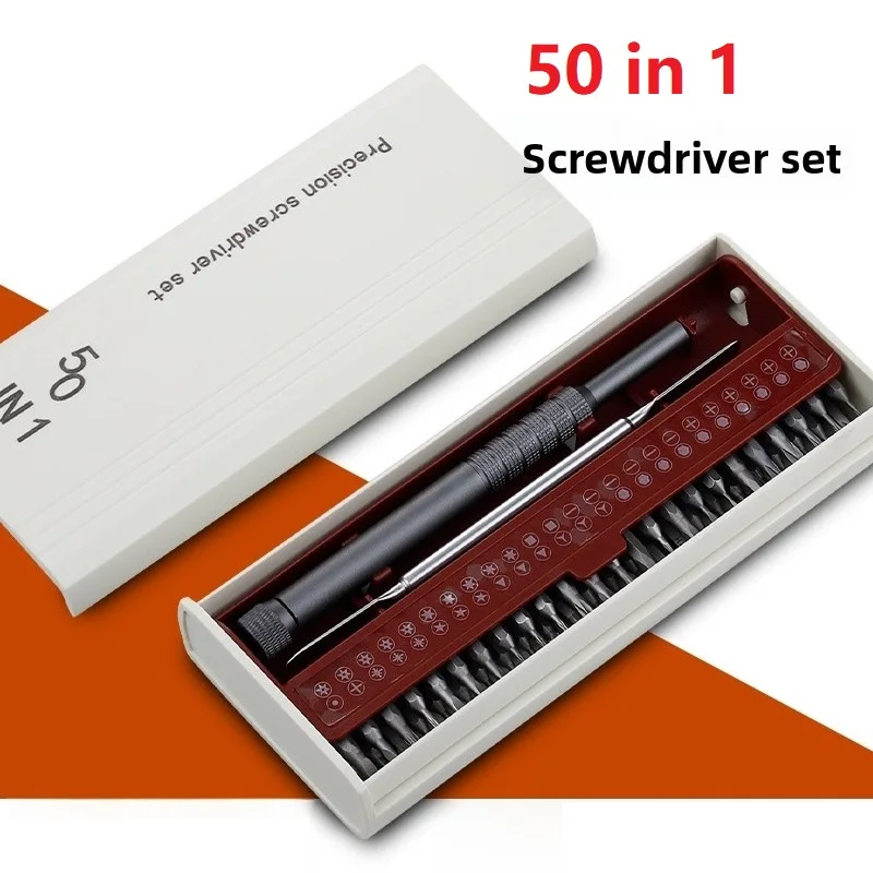 SW1313 50in1 CR-V 정밀 드라이버 세트 48개 자석 Y0.6 PH1 비트 포함 휴대폰 시계 카메라 PC 가정 수리용 핸드헬드 도구