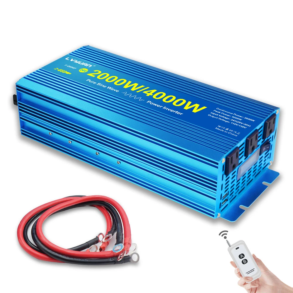 Inverter DC 12V 24V TO AC 220V 110V 3000W 4000W Peak Pure Sine Wave LED Display UN US EU Socket 50HZ 60HZ Converter Inverter