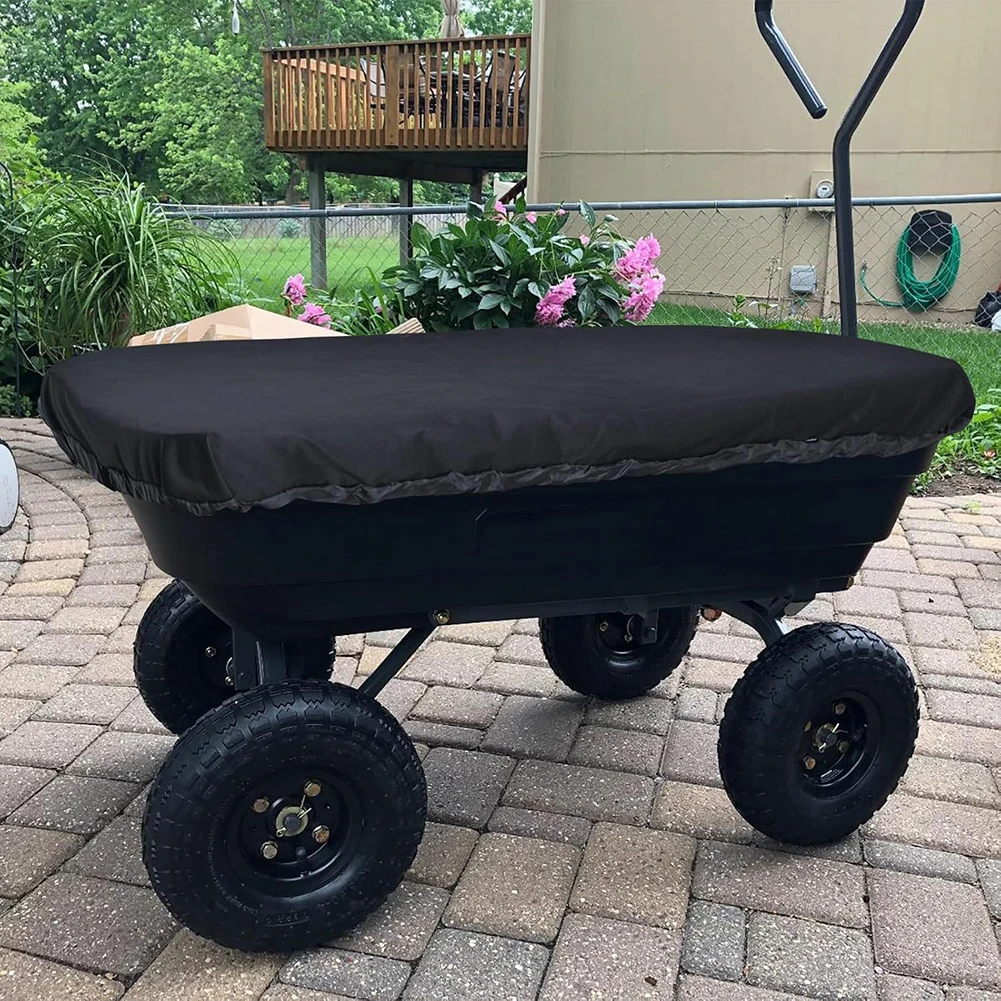 

Outdoor Garden Cart Cover with Waterproof 420D Nylon Material Adjustable Drawstring and Touch Fasteners for Secure Fit