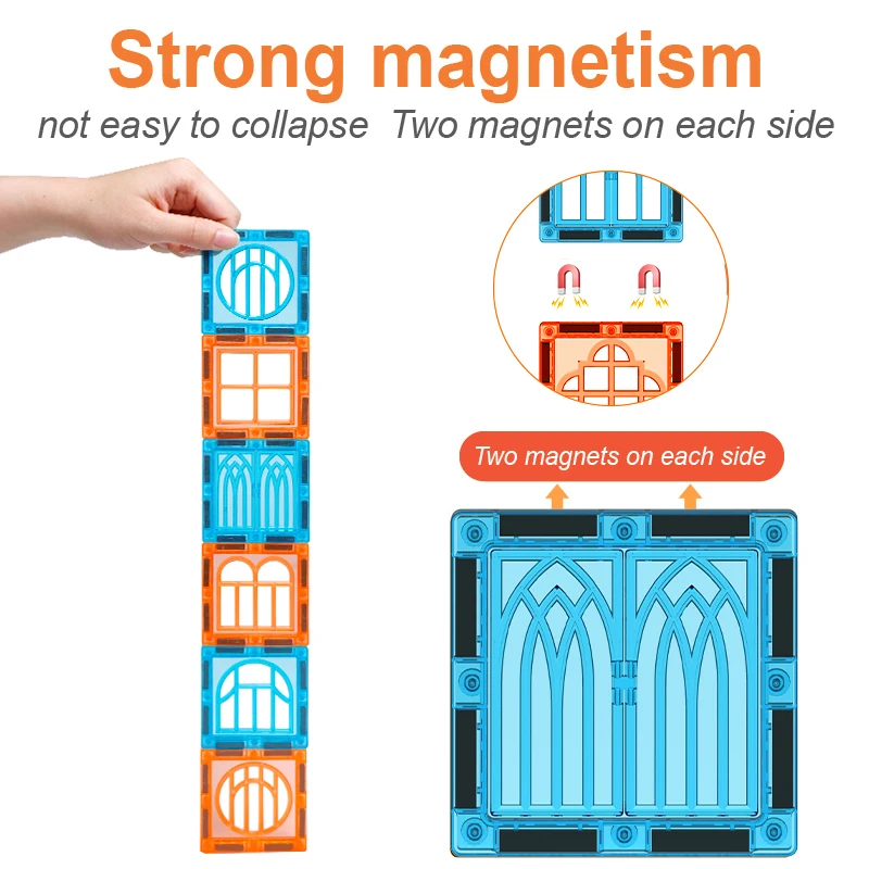 Magnetic Building Blocks for Children Magnetic Tiles Educational Toy for 3 4 5 6 7 8 Years Boys Girls Christmas Birthday Gifts