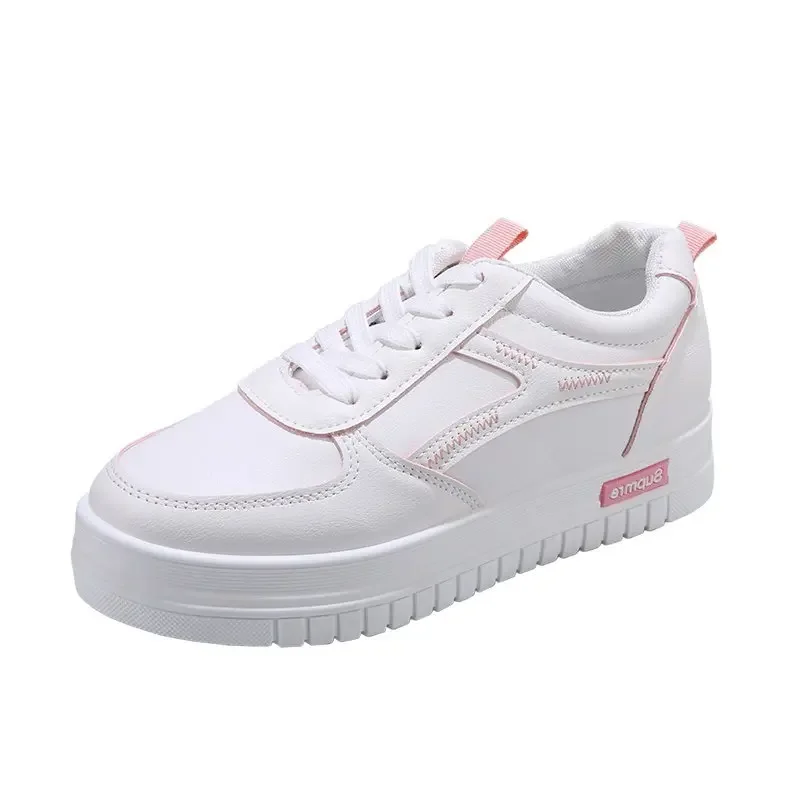 2024 Spring/Summer/Autumn Little White Shoes Women's New Korean Edition Student Leisure Network Red Leather Top Women's Shoes