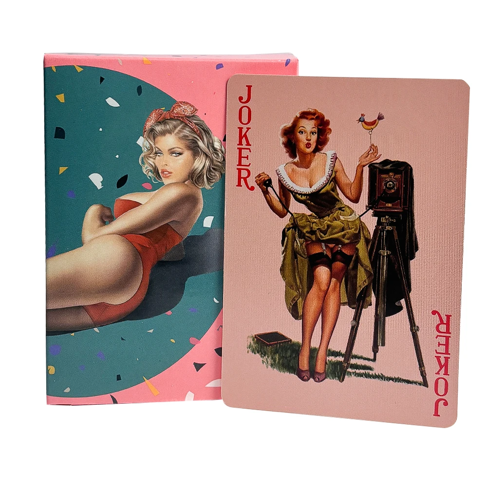 

Pin-up Girls Playing Cards Vintage Classic Poker Deck of Cards All Different for Parties, Gatherings and Collections