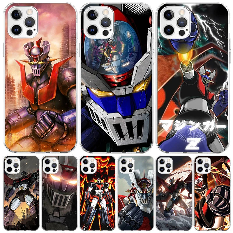 Funda de teléfono Manga Mazinger Z Anime para iphone 17 Air 16 15 14 13 Mini 12 11 Pro Max 16E 7 Plus 8 + SE 2020 tendencia Funda 16 1