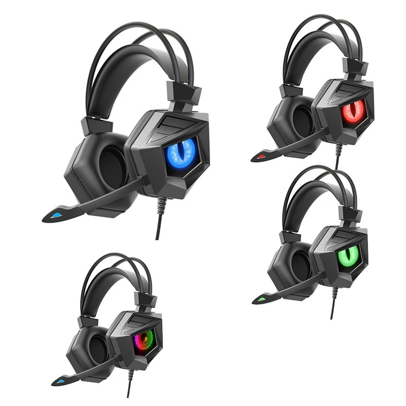 Проводная игровая гарнитура с микрофоном для PS4 PS5 Switch, наушники для ПК, компьютера, ноутбука