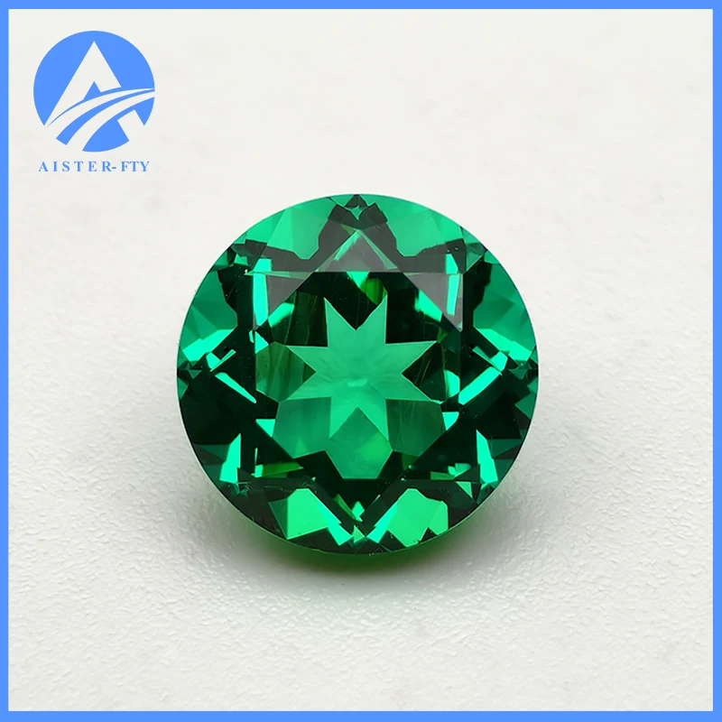 أعلى مختبر الحرارية المائية نمت كولومبيا أحجار كريمة من الزمرد قطع مستديرة حجر الزمرد الاصطناعي حدد شهادة AGL لصنع المجوهرات #5