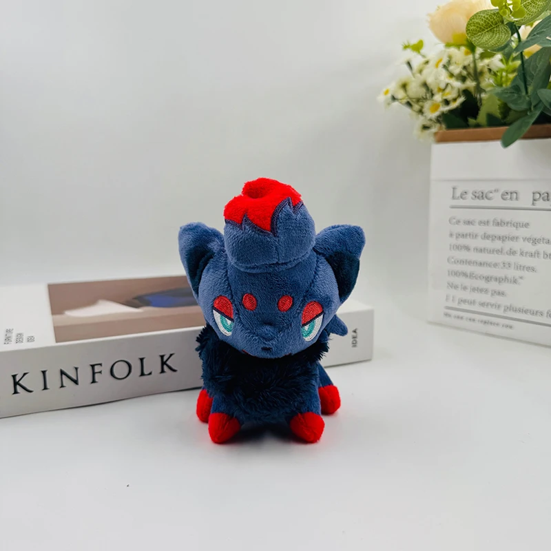 14 cm Zorua Plüschtiere Pokemon Anime Cartoon Pokémon Plüschtier Schlüsselanhänger Kissen Kawaii Puppe Gefülltes Geschenk für Kinder Geburtstag Weihnachten