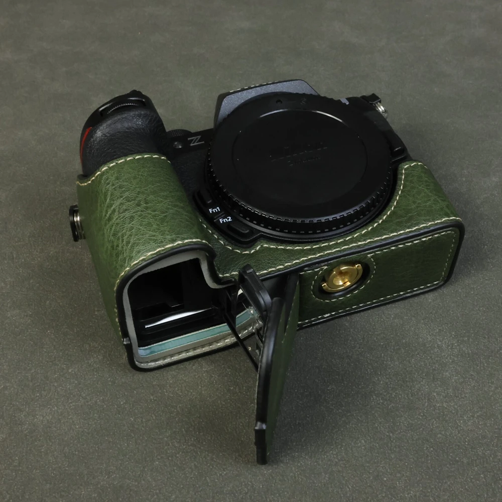 Protetor de base de corpo de meia caixa de câmera PU para câmera sem espelho Nikon Z50 II Z50II Z50 Mark II