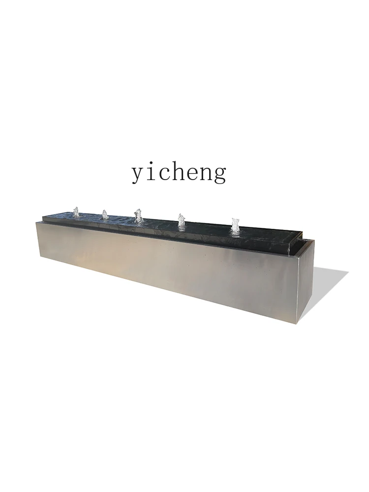 

FY fountain water feature sketch courtyard pastoral rockery stainless steel metal ornament cornucopia