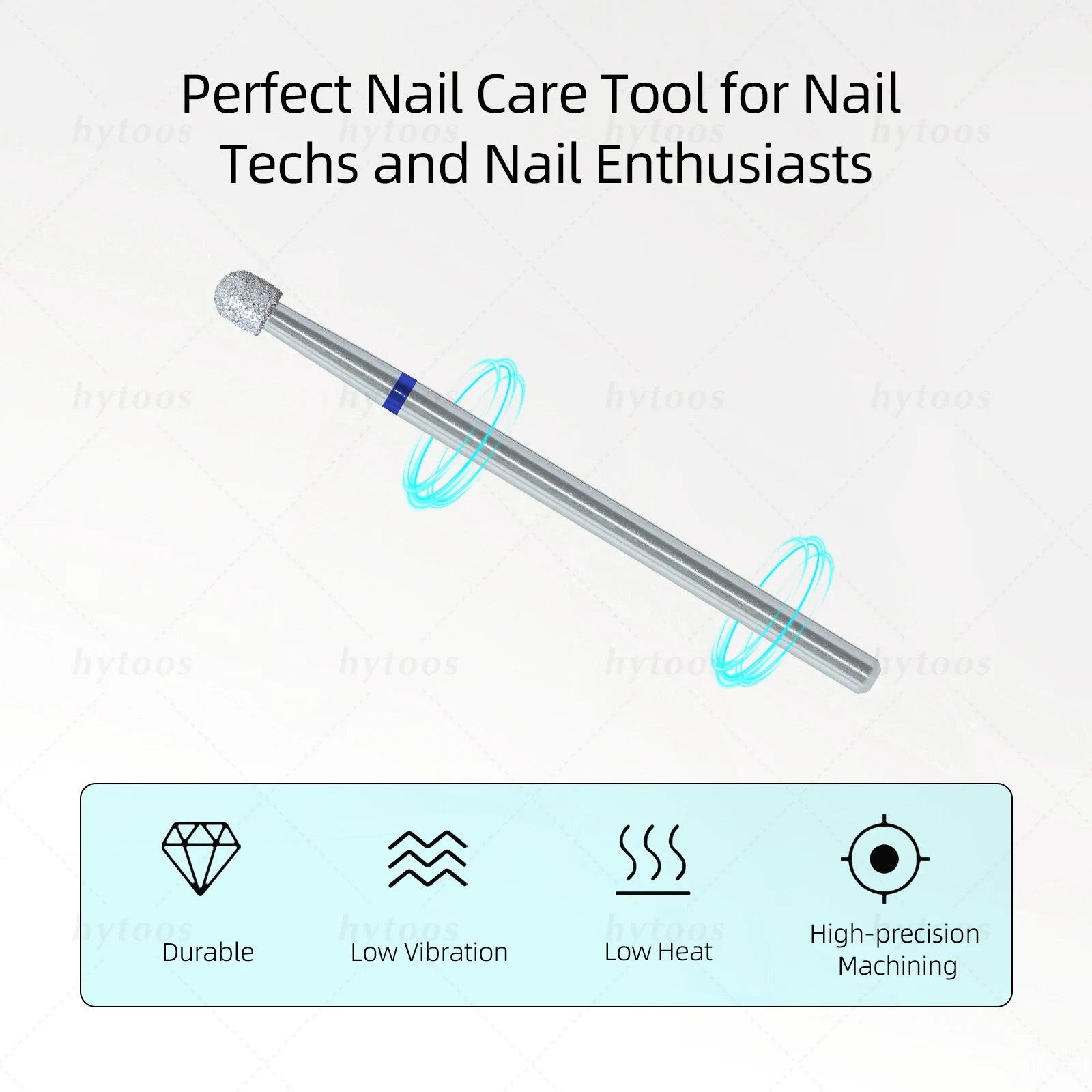 HYTOOS เห็ดเพชรเจาะเล็บ Bits Chrome Pro รัสเซีย Cuticle Bit สําหรับเจาะเล็บ Dead Skin ทําความสะอาดเล็บ Pre-Treatment เครื่องมือ