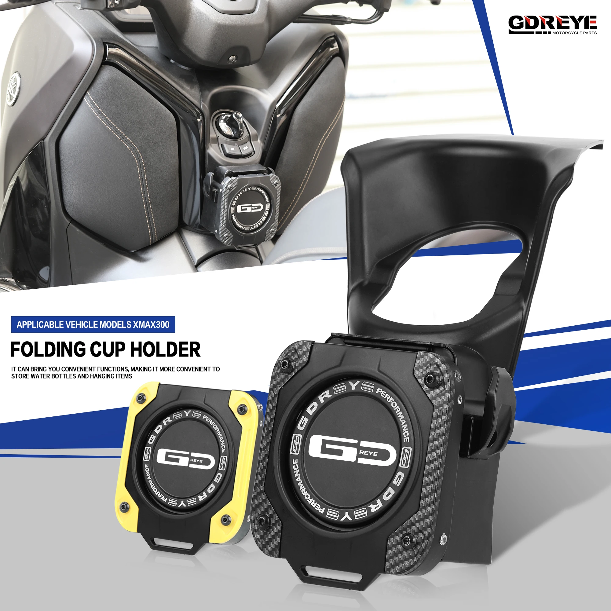 

Motorcycle Special bracket with stand for water cup For Yamaha XMAX 300 2023-2025 Beverage Water Drink Cup Holder Helmet Hook