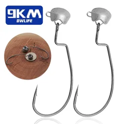 Jig Head Hooks 10~30Pcs Wide Gap Offset Worm Fishing Hooks Freshwater EWG Soft Lure Hooks for Bass Fishing Tackle Saltwater