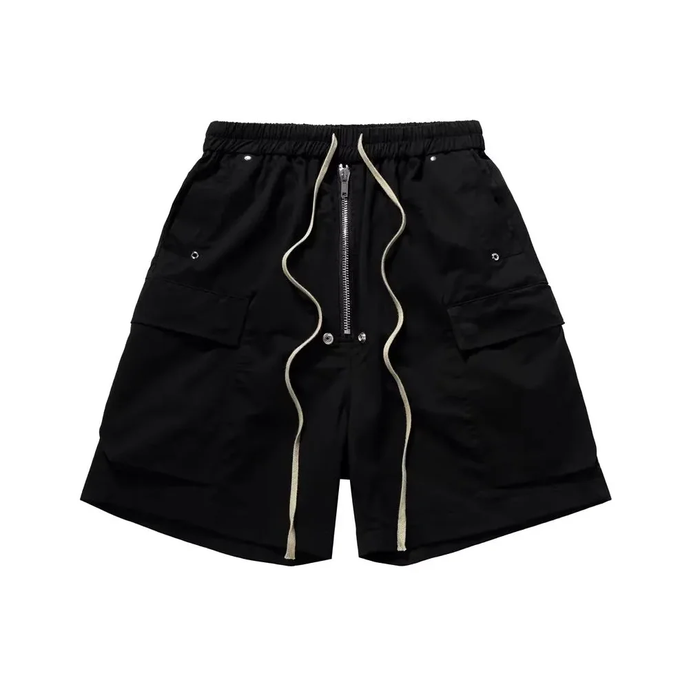 

Men's Techwear Cargo Shorts Drawstring Elastic Waist Multi Pocket Casual Summer Shorts 2026 New