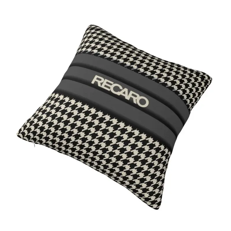 Custom Recaros Seat Houndstooth Throw Pillow Covers Cushions Cover for Sofa Square Pillowcase