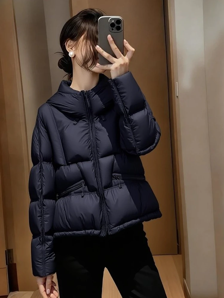 

Sli ort Puffer Jaet Women's Bla Bouffant Winter Thi Outerwear Ele Sle Regular Fit Du down Ci Casual