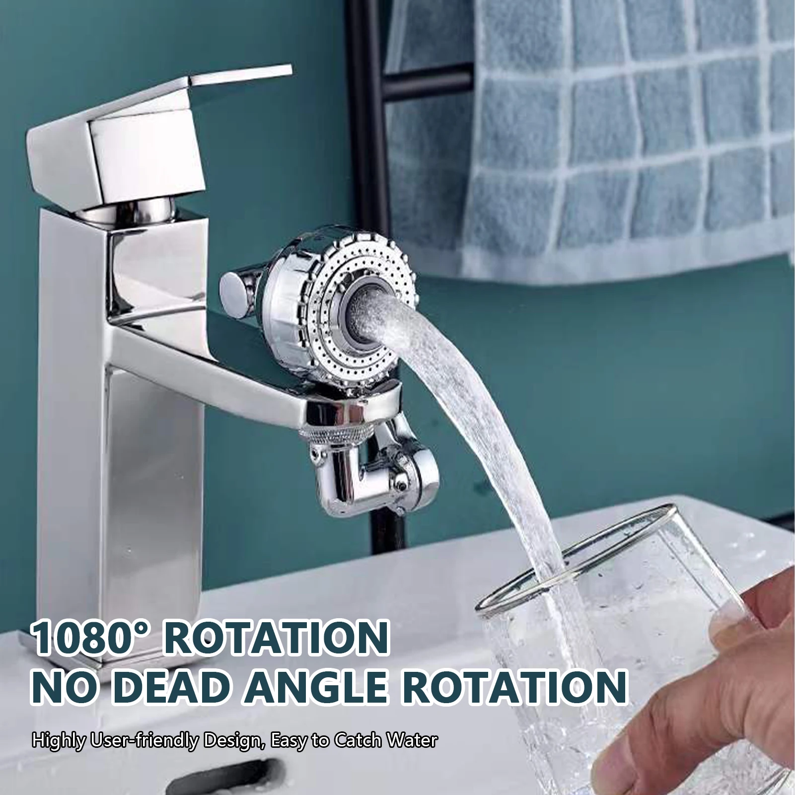 Universal 1080 Rotatable Faucet Aerator Extender Plastic Splash Filter Faucets Bubbler Nozzle Robotic Arm For Kitchen Bathroom