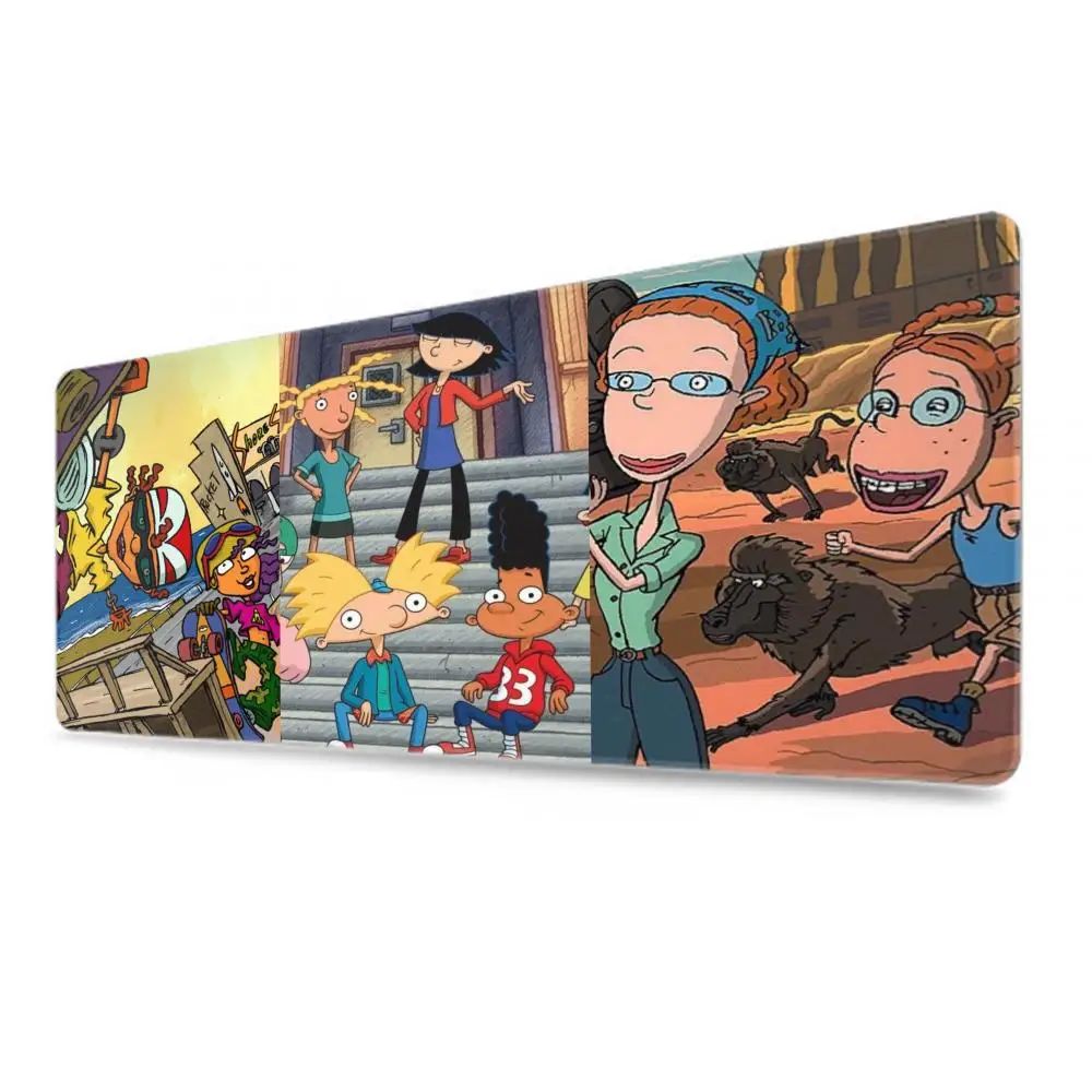 Cartoon Hey Arnold Mouse Pad Gamer Accessories Mausepad Pc Gaming Computer Keyboard Mousepad XXL Large Anime Desk Mat