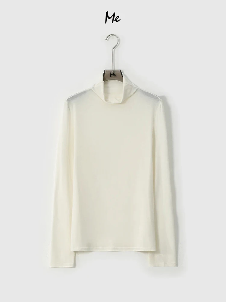 

Ультрамягкий базовый топ из мериносовой шерсти Ultrine с высоким воротником, приятный для кожи, ME【Mesa4542】Зимний комфортный трикотажный джемпер