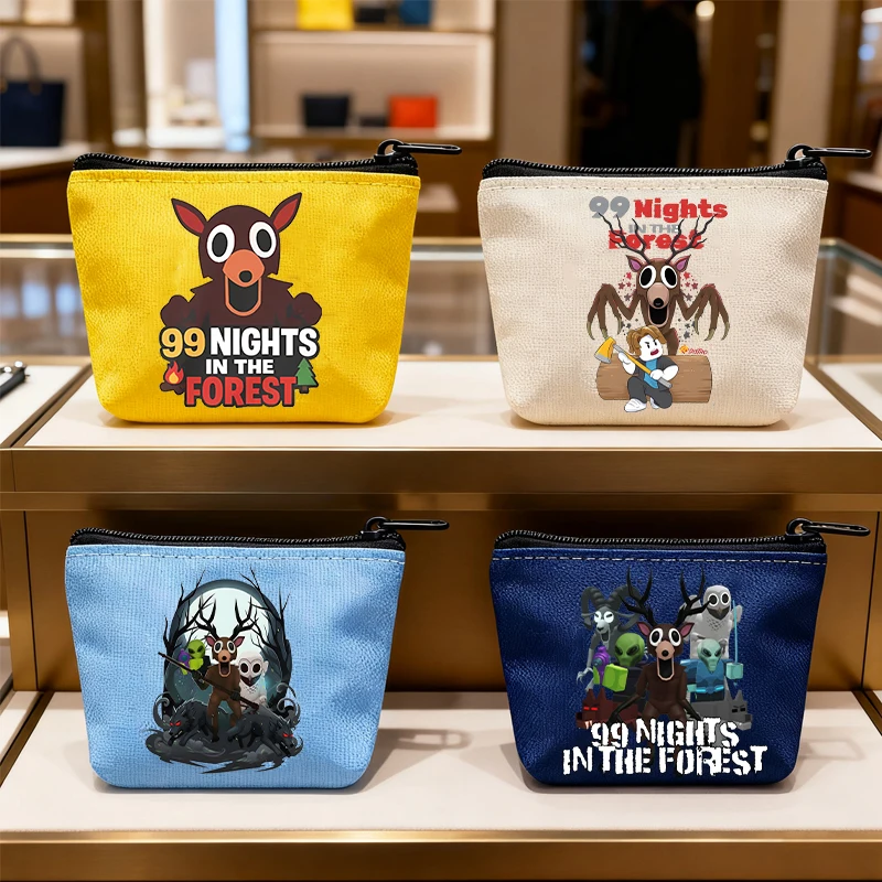 

99 Nights in The Forest Wallet Large Capacity Portable Wallet Mobile Money Keychain Card Coin Wallet Children's Birthday Gift