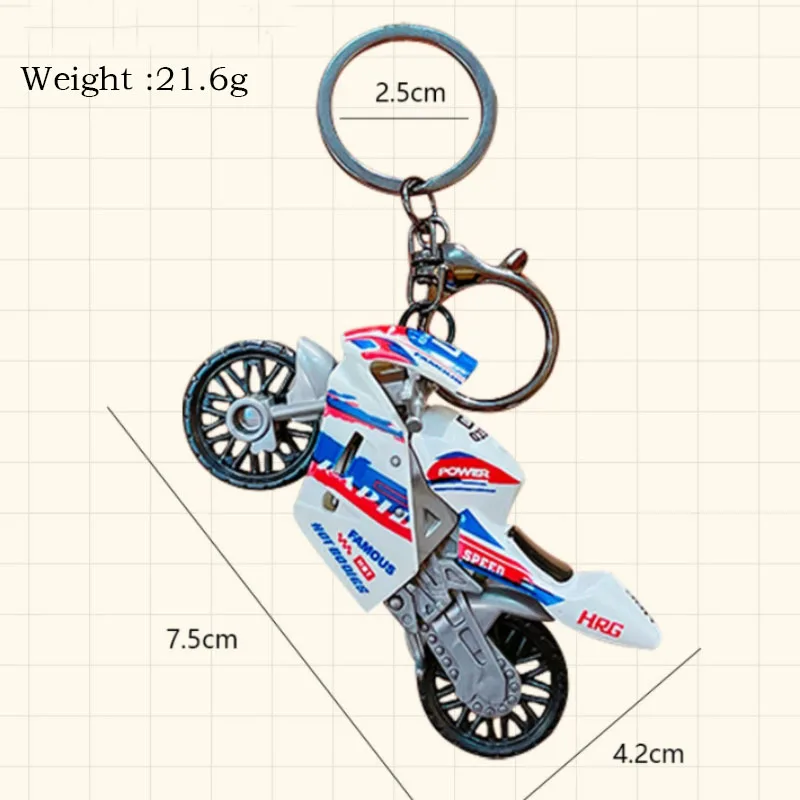 New Men Motorcycle Keychain Trendy Cool Hang Decoration Creative Backpack Pendant Llavero Outdoor Sports Motocicleta Accessories