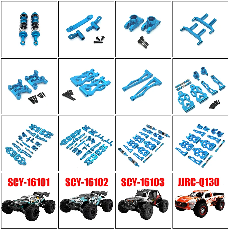 Scy 16101 16102 16103 16201 16101 pro rc carro 1:16 azul atualizado peças de reposição de metal modelo 4wd/peças de reposição originais 6312 6313