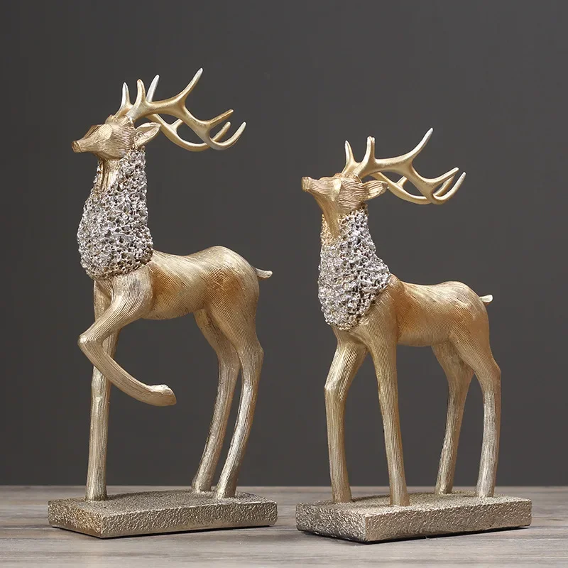 Couple Deer European Living Room Wine Cabinet Partition Cabinet Decoration Decoration Model Room Creative Elk Wedding Gift