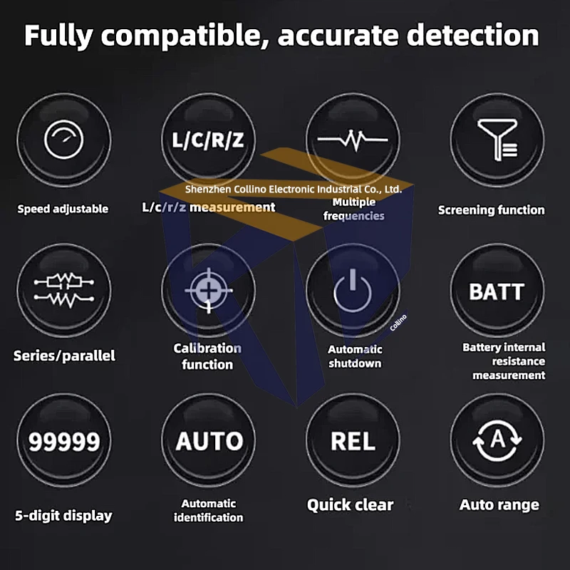 1pcs ZT-DQ02 ZT-DQ01 High-Precision Bridge Tester, LCR Lithium Battery Internal Resistance Meter, 18650 Battery Tester