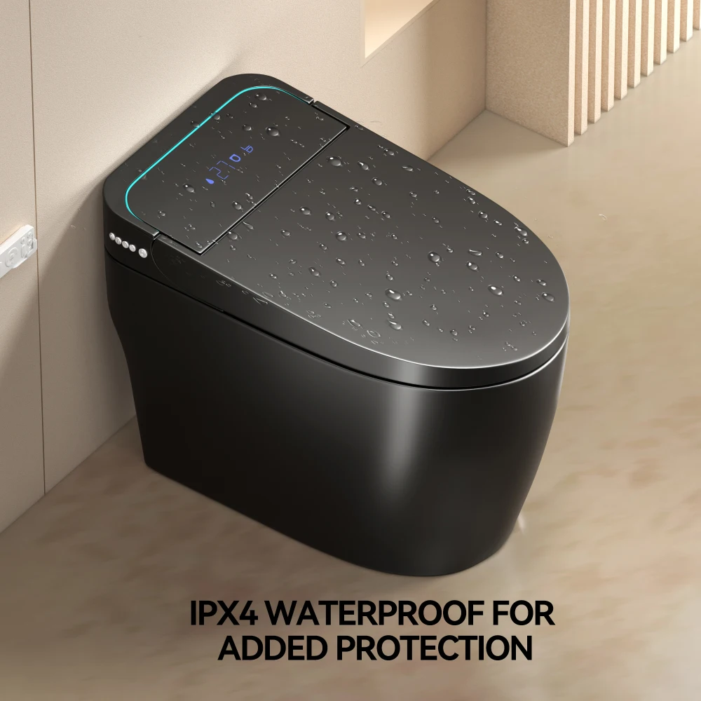 Unique Smart Toile, One Piece Toilet with Bidet Built In,Intelligent Toilet Auto Open/Close Seat. Bidet toilet with Dryer and Warm Water.Gray