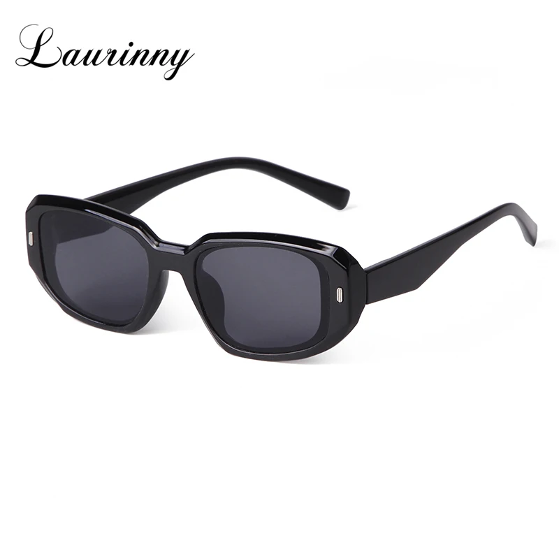 LAURINNY Sunglasses Rectangle Women Trendy Vintage Brand Designer Square Sun Glasses for Women Shades Female Eyewear UV400