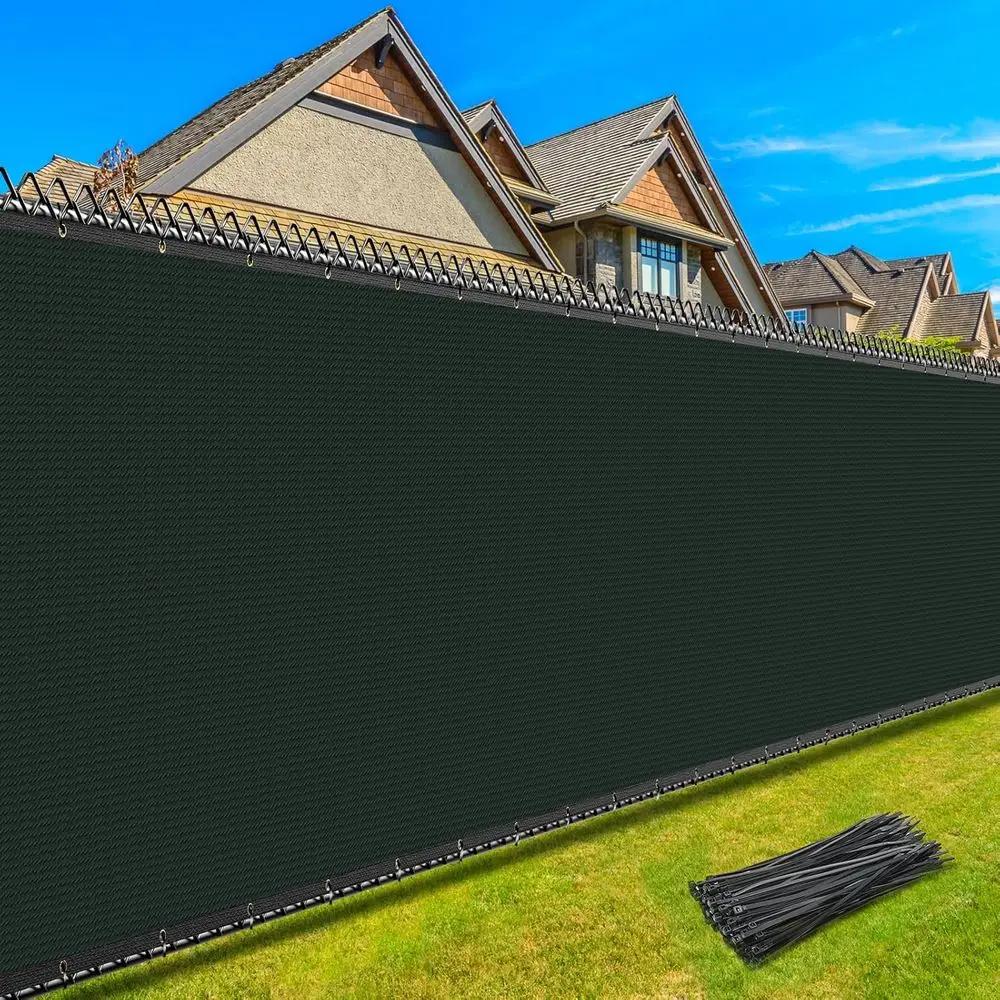 

Затеняющая сетка Chain Link Privacy SN 6x50T, 90% затенения, для улицы, 170GSM, из HDPE, с латунными люверсами, защита от ветра и УФ-излучения