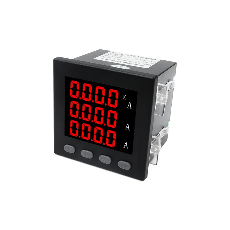 LED Digital Display 96 * 96mm Panel Meter Three-Phase Ammeter With Current Transformer50A 100A 150A 200A AC220V