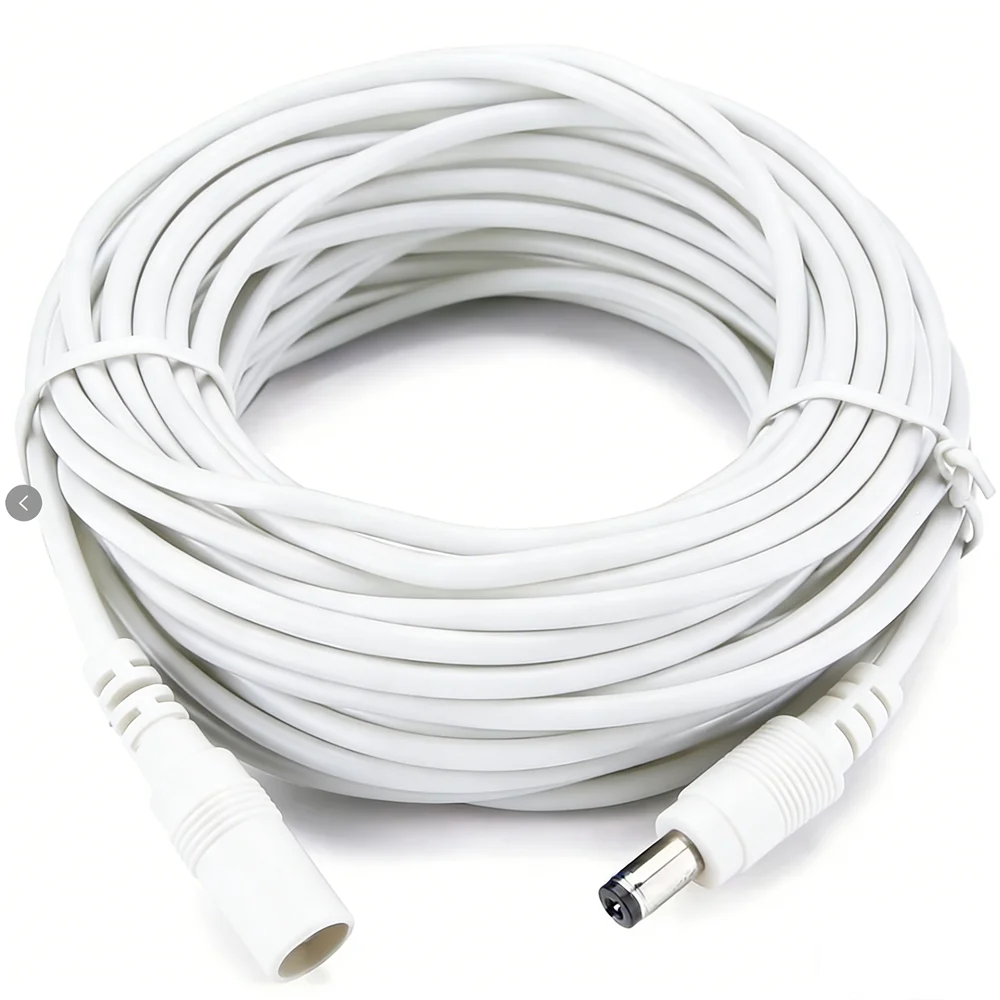 DC Power Extension Cable 3M/5M/10M/15M/20M/30M 5.5mm X 2.1mm Extension Cord DC 12v Extension Cord for Security Camera