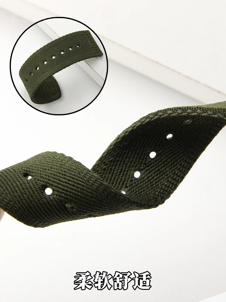 Canvas Nylon Watch Strap for Casio PRG-600YB PRW-6600 PRG-650 Army Green Men\'s Soft Comfortable Watch Band Accessories 24mm