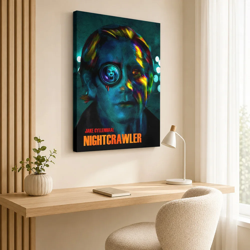 Nightcrawler Movie Canvas Poster Customized Photo Vintage Movie Wall Paintings Decoration for Home Theater Gift for Collectors